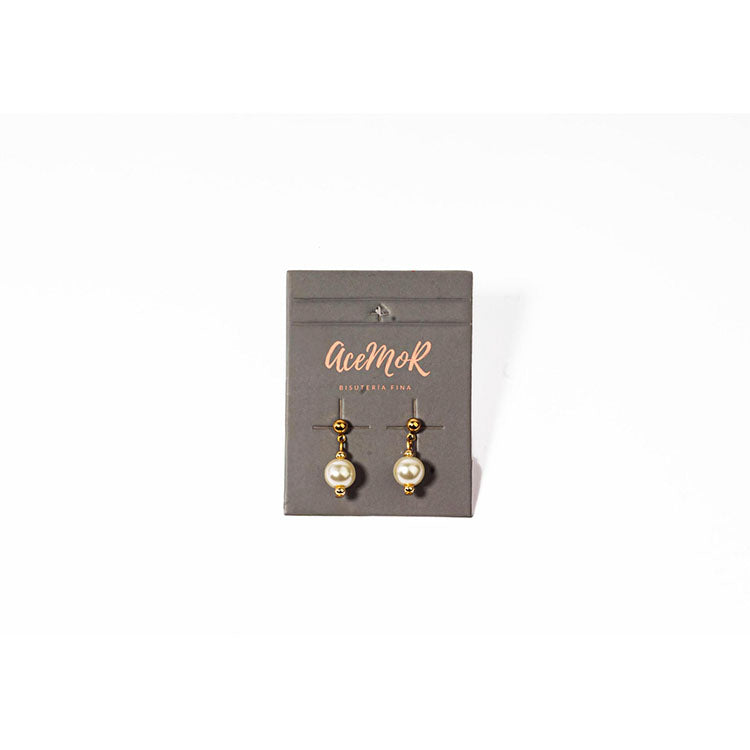 Aretes clásico blanco
